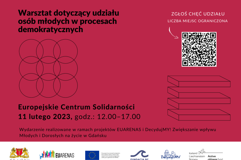 Wydarzenie: Młodzi w demokracji - warsztaty, Kiedy? 2023-02-11 12:00, Gdzie? pl. Solidarności 1